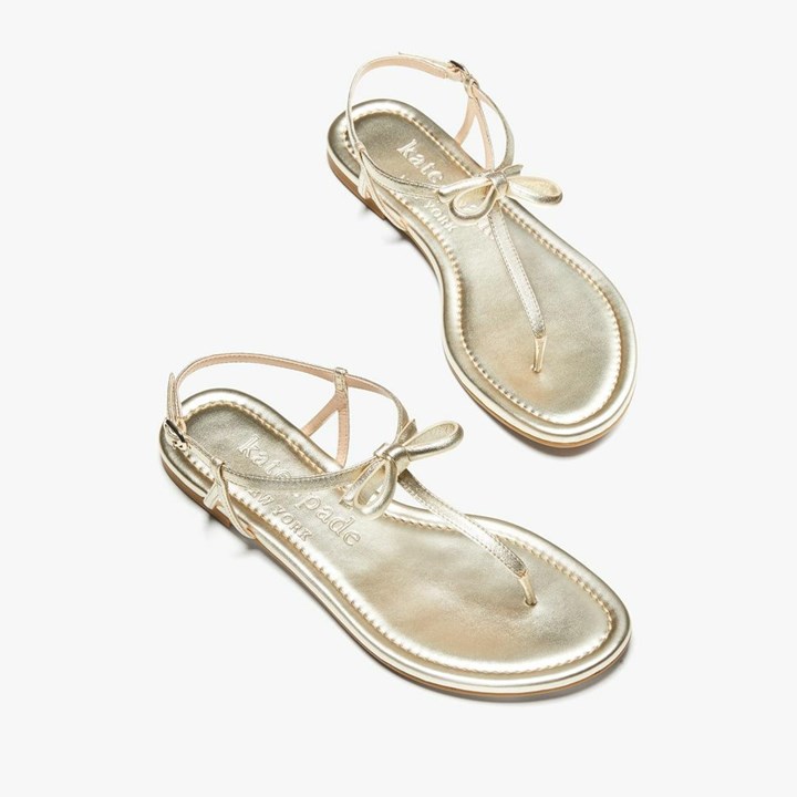 Gold Kate Spade Piazza Sandals | 142-RLSDTJ