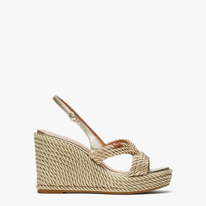 Gold Kate Spade Tahiti Sandals | 469-MXETQG