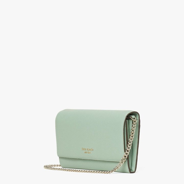 Green Kate Spade Roulette Chain Clutch Bags | 046-MAFXOQ