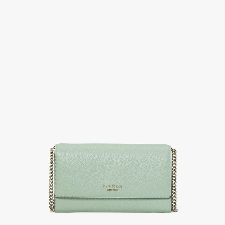 Green Kate Spade Roulette Chain Clutch Bags | 046-MAFXOQ