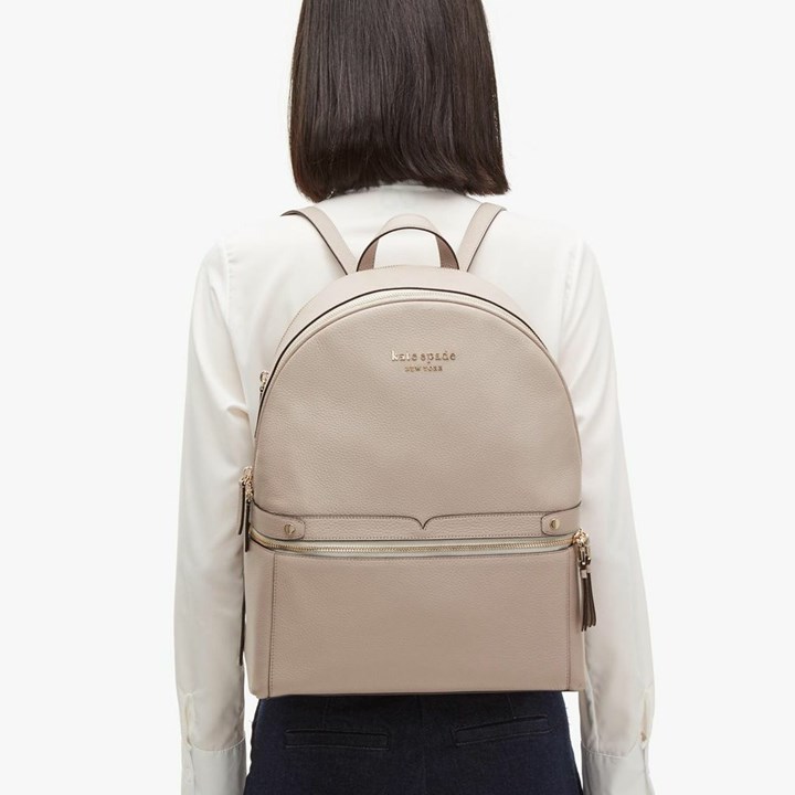 Grey Brown Kate Spade Day Pack Large Backpack | 640-PQHZBM