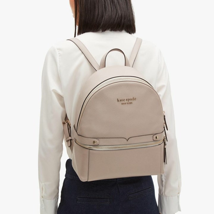 Grey Brown Kate Spade Day Pack Medium Backpack | 915-MQTZFK