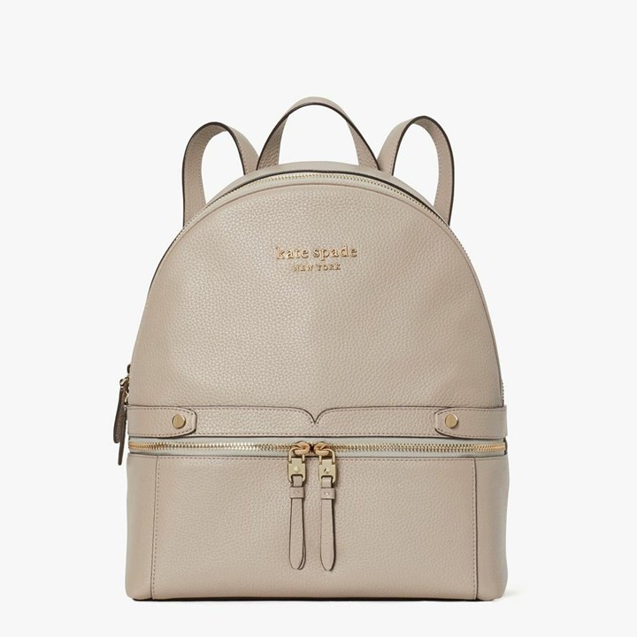 Grey Brown Kate Spade Day Pack Medium Backpack | 915-MQTZFK