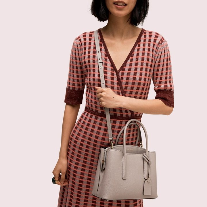 Grey Brown Kate Spade Margaux Medium Satchel Bags | 305-QKAZYT