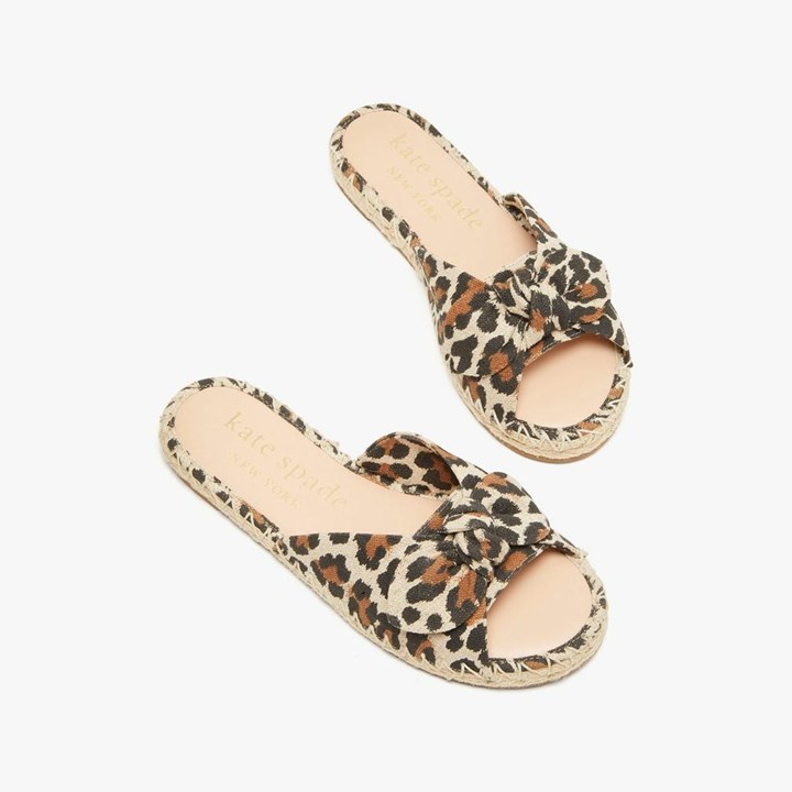 Leopard Kate Spade Saltie Shore Slides | 162-QTPKSC