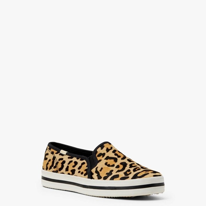 Leopard Kate Spade x Keds Double Decker Leopard Sneakers | 597-VOTGIX