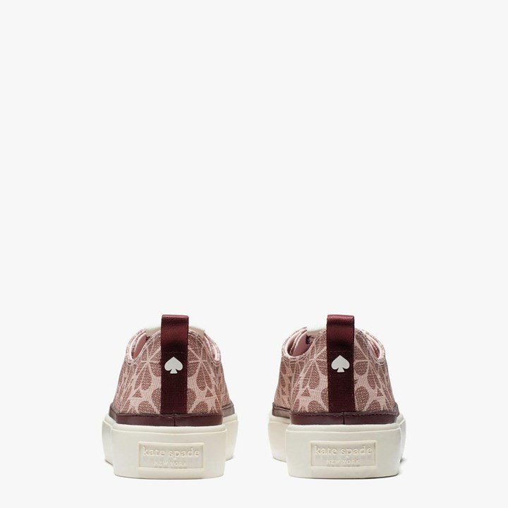 Light Pink Kate Spade Kaia Spade Flower Coated Canvas Sneakers | 072-MYVLOB