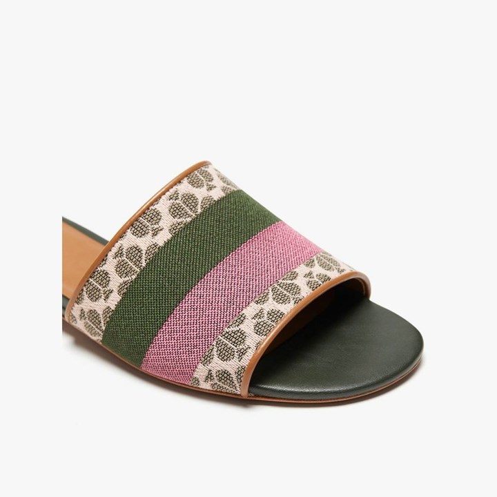 Light Pink Kate Spade Spade Flower Jacquard Boardwalk Slides | 029-COAUZX