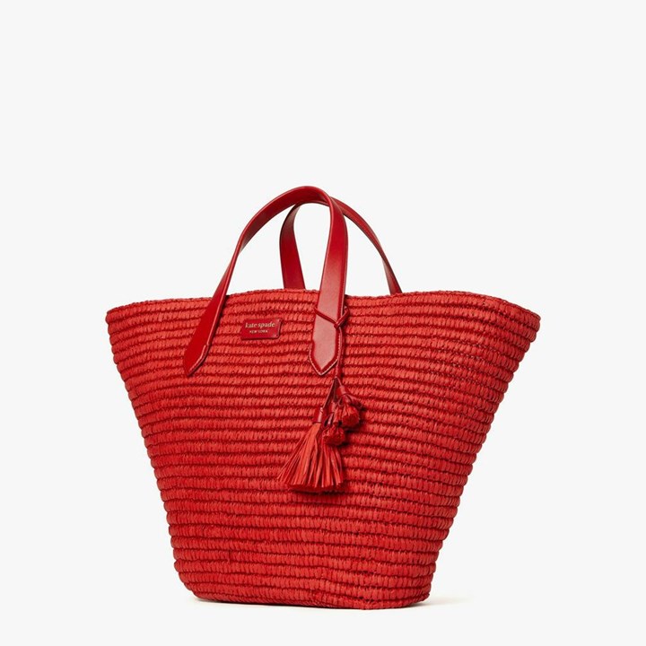 Orange Kate Spade Cabana Large Tote Bags | 638-RWBJTK