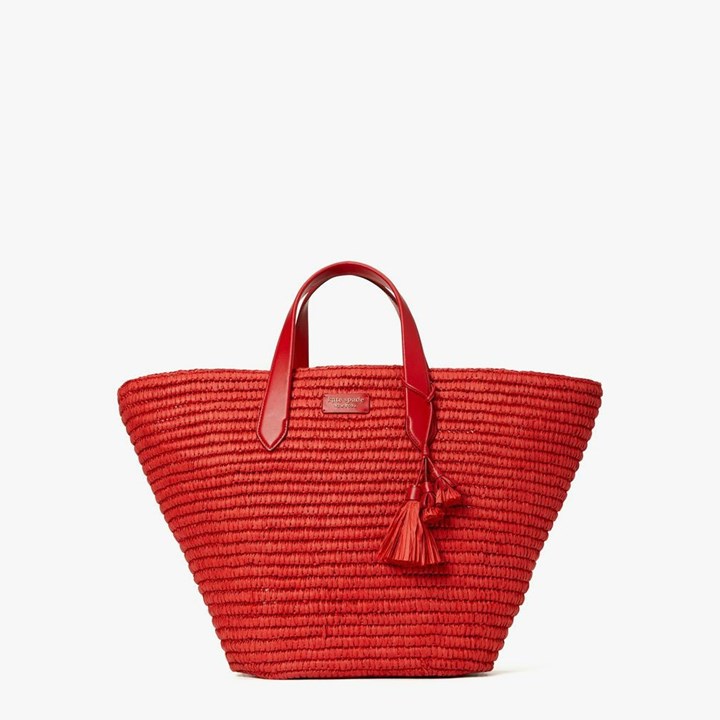 Orange Kate Spade Cabana Large Tote Bags | 638-RWBJTK