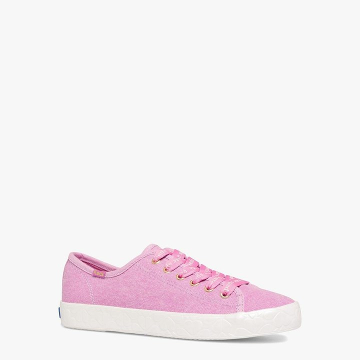 Pink Kate Spade x Keds Kickstart Logo Foxing Sneakers | 512-GUKPNJ