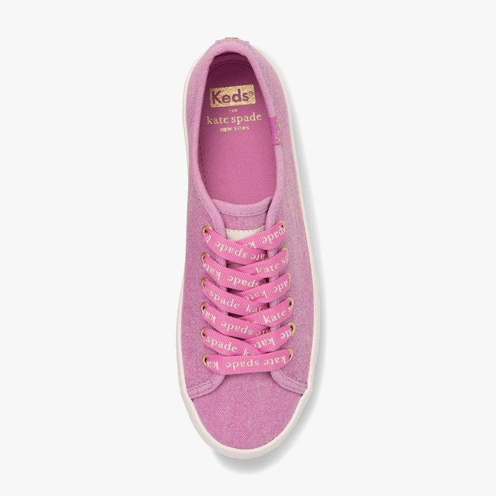 Pink Kate Spade x Keds Kickstart Logo Foxing Sneakers | 512-GUKPNJ