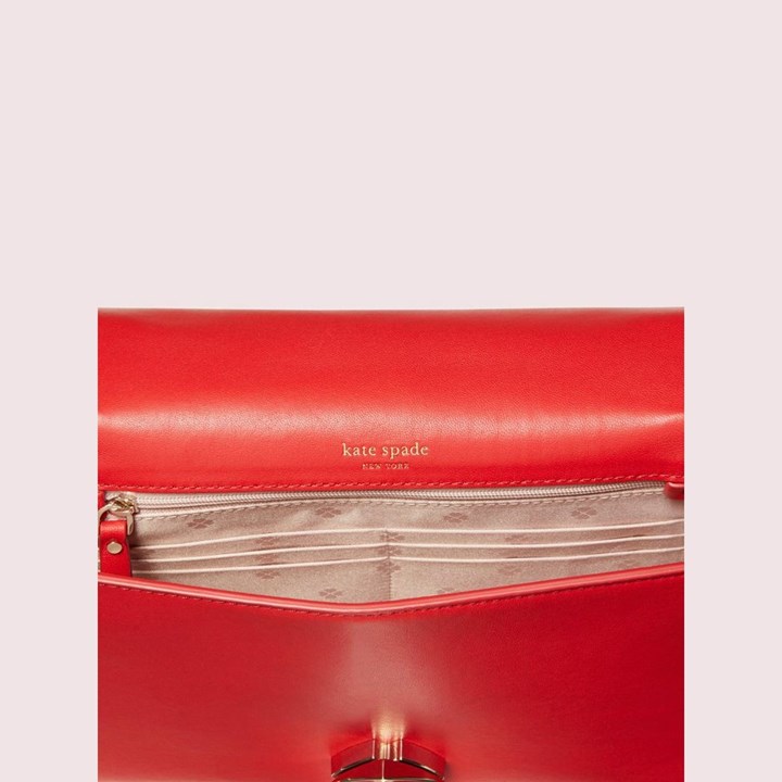 Red Kate Spade Amelia Twistlock Medium Convertible Chain Shoulder Bags | 820-UGNFOV