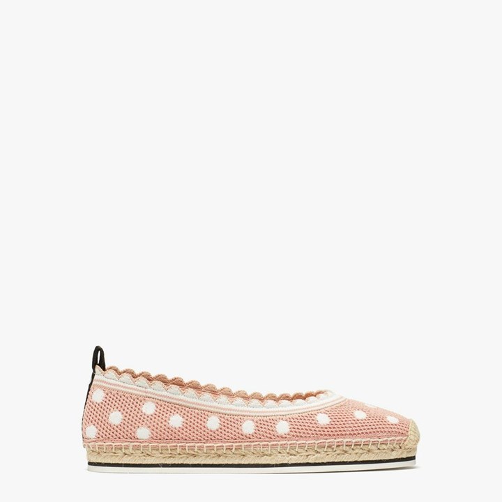 Rose White Kate Spade Knottingham Knit Espadrilles | 609-GUIQSF