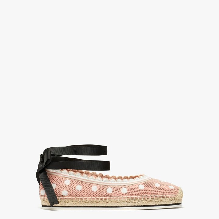 Rose White Kate Spade Knottingham Knit Espadrilles | 609-GUIQSF