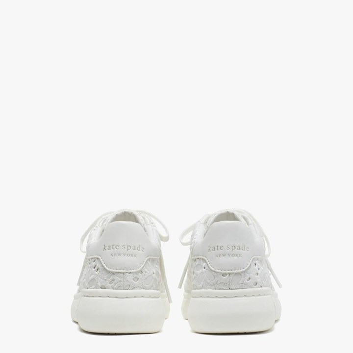 White Kate Spade Lift Sneakers | 543-GYHMEJ