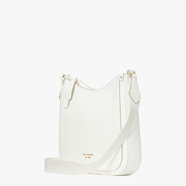 White Kate Spade Roulette Medium Messenger Bags | 459-VFXWEM