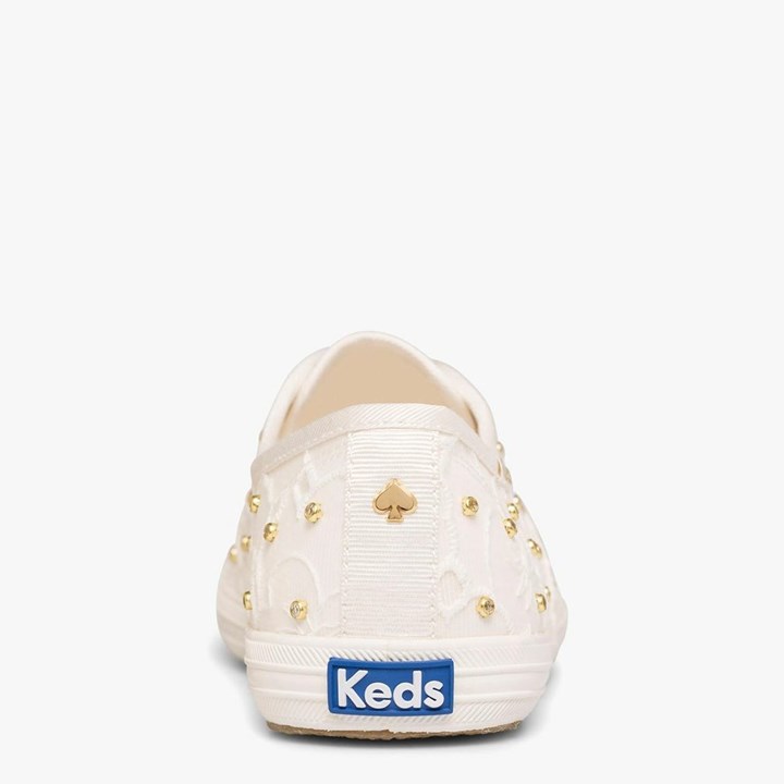 White Kate Spade x Keds Champion Bridal Lace Sneakers | 679-OQZVHG