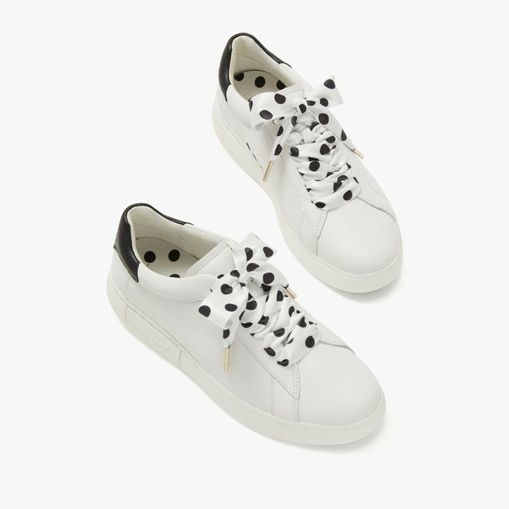 White / Black Kate Spade Lift Sneakers | 604-WETNPL