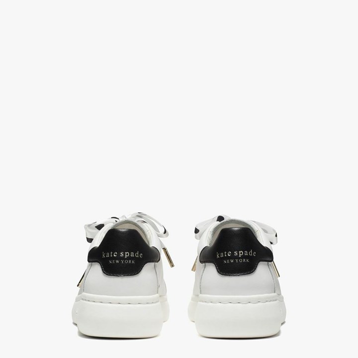 White / Black Kate Spade Lift Sneakers | 604-WETNPL