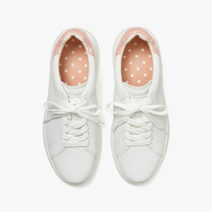 White / Rose Kate Spade Lift Sneakers | 472-JFXHIM