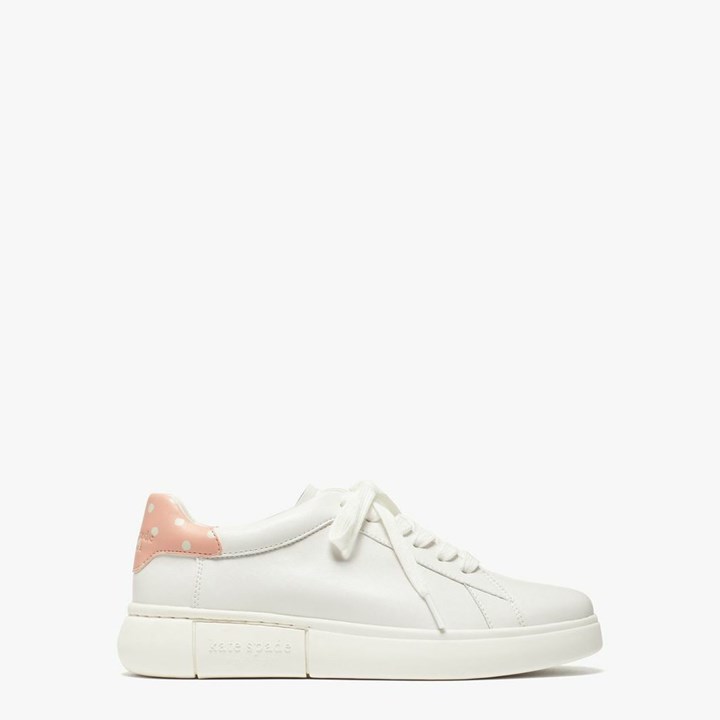 White / Rose Kate Spade Lift Sneakers | 472-JFXHIM