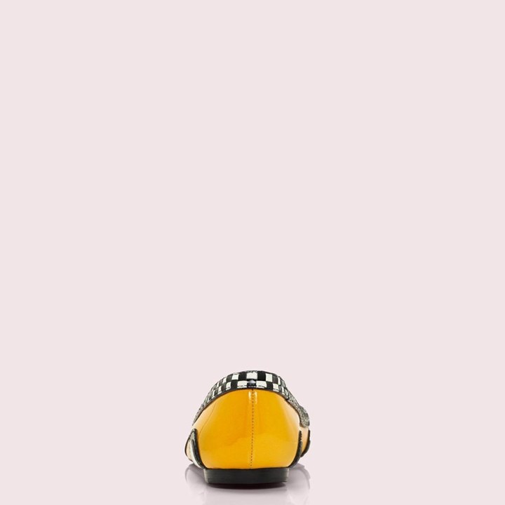 Yellow Kate Spade Go Taxi Ballerina | 210-EFUCPS