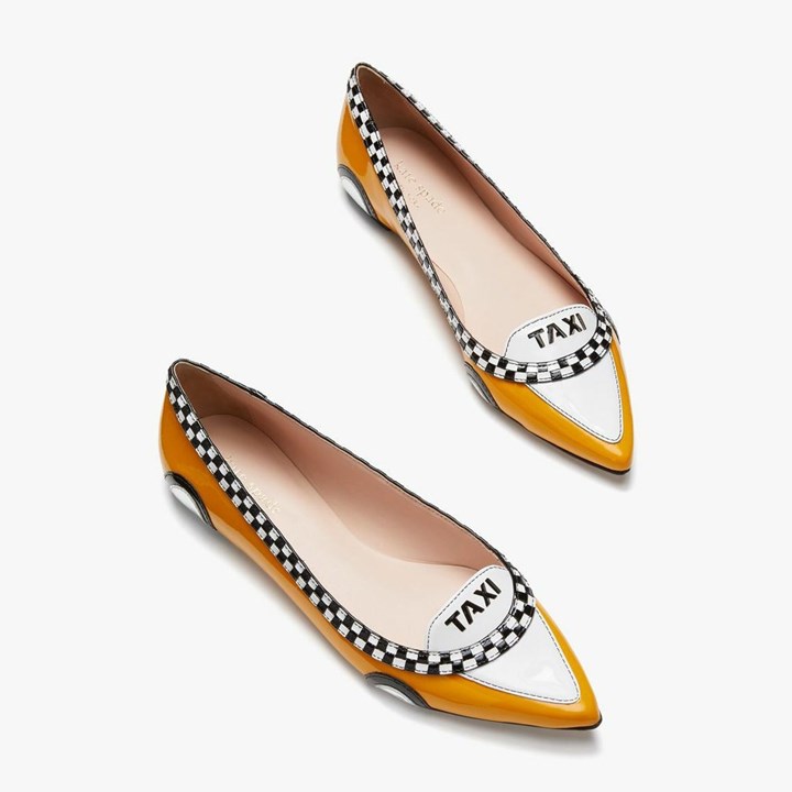 Yellow Kate Spade Go Taxi Ballerina | 210-EFUCPS