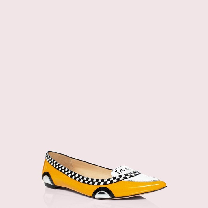 Yellow Kate Spade Go Taxi Ballerina | 210-EFUCPS