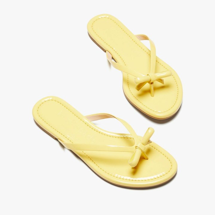 Yellow Kate Spade Petit Flip Flops | 218-BPAENX